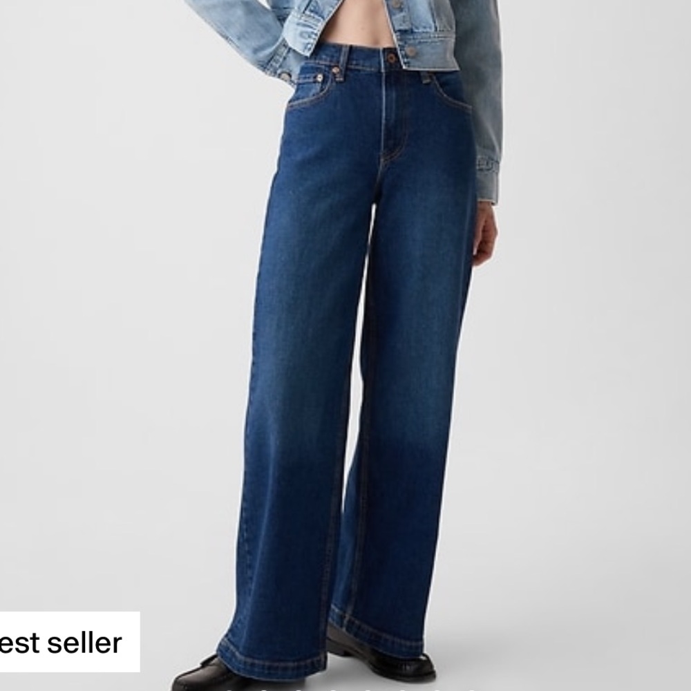 Gap High rise stride wide leg jeans